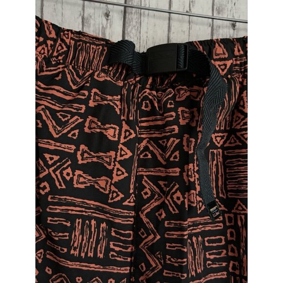 L.L. Bean Men's Classic Supplex Sport Swimsuit Belted Orange Black Tribal 2X - Picture 4 of 10
